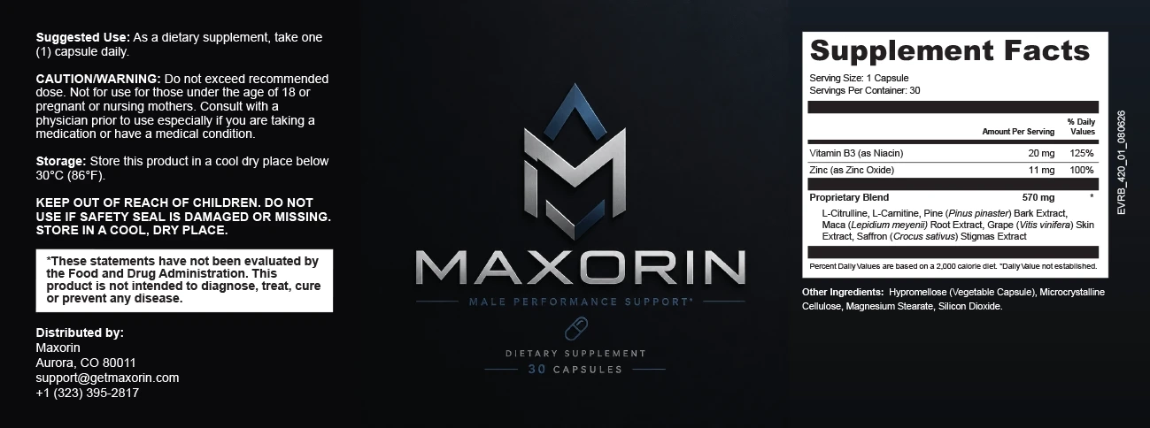 Maxorin Product Label